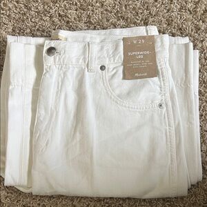 Madewell White Superwide-Leg Jeans